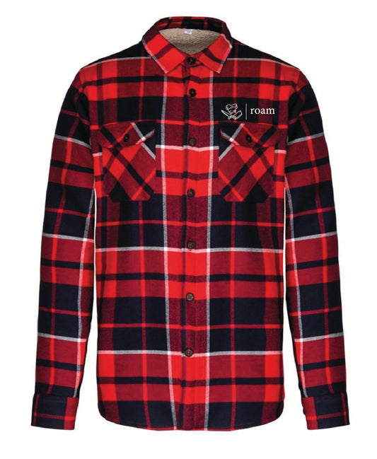 Roam Sherpa-lined checked shirt jacket
