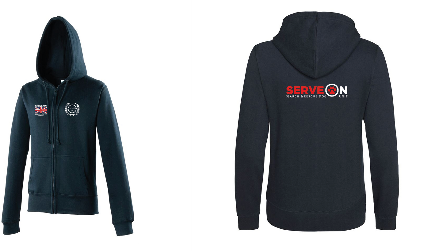 Ladies Zip Hoodie - Search & Rescue Dog Unit