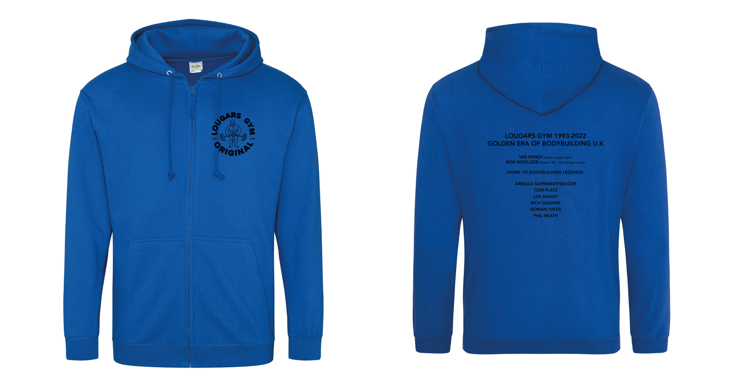 Lougars Golden Era Limited Edition Zip Hoodie Royal Blue