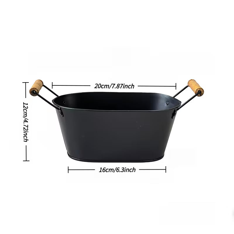 Iron Storage Basket Flower Pot