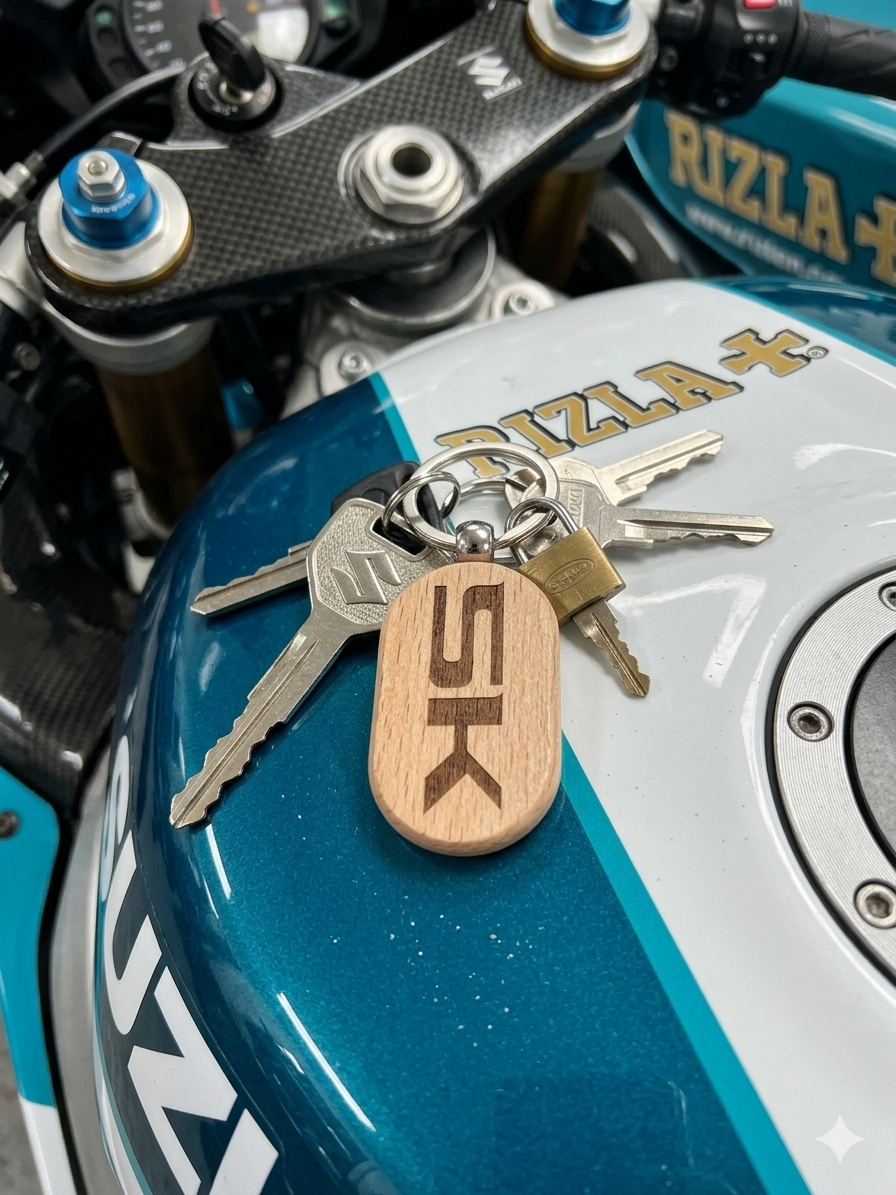 Personalised Wooden Keyring Oval
