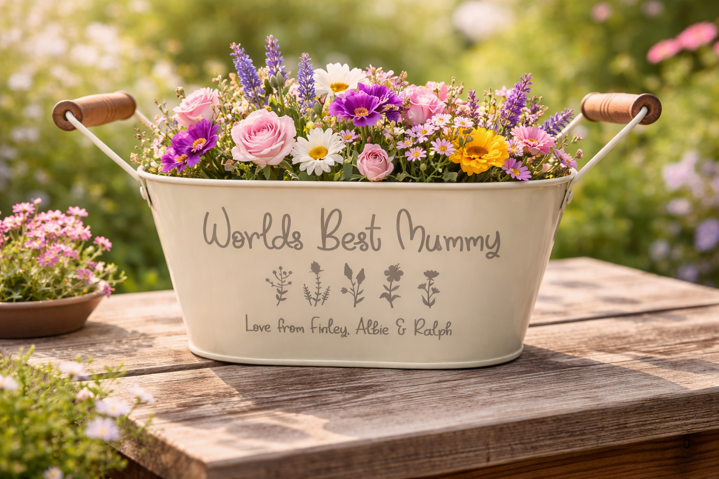 Iron Storage Basket Flower Pot