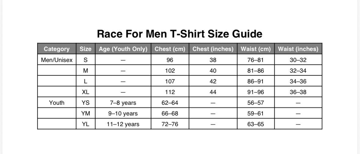 Race For Men 2026 Adult T Shirt