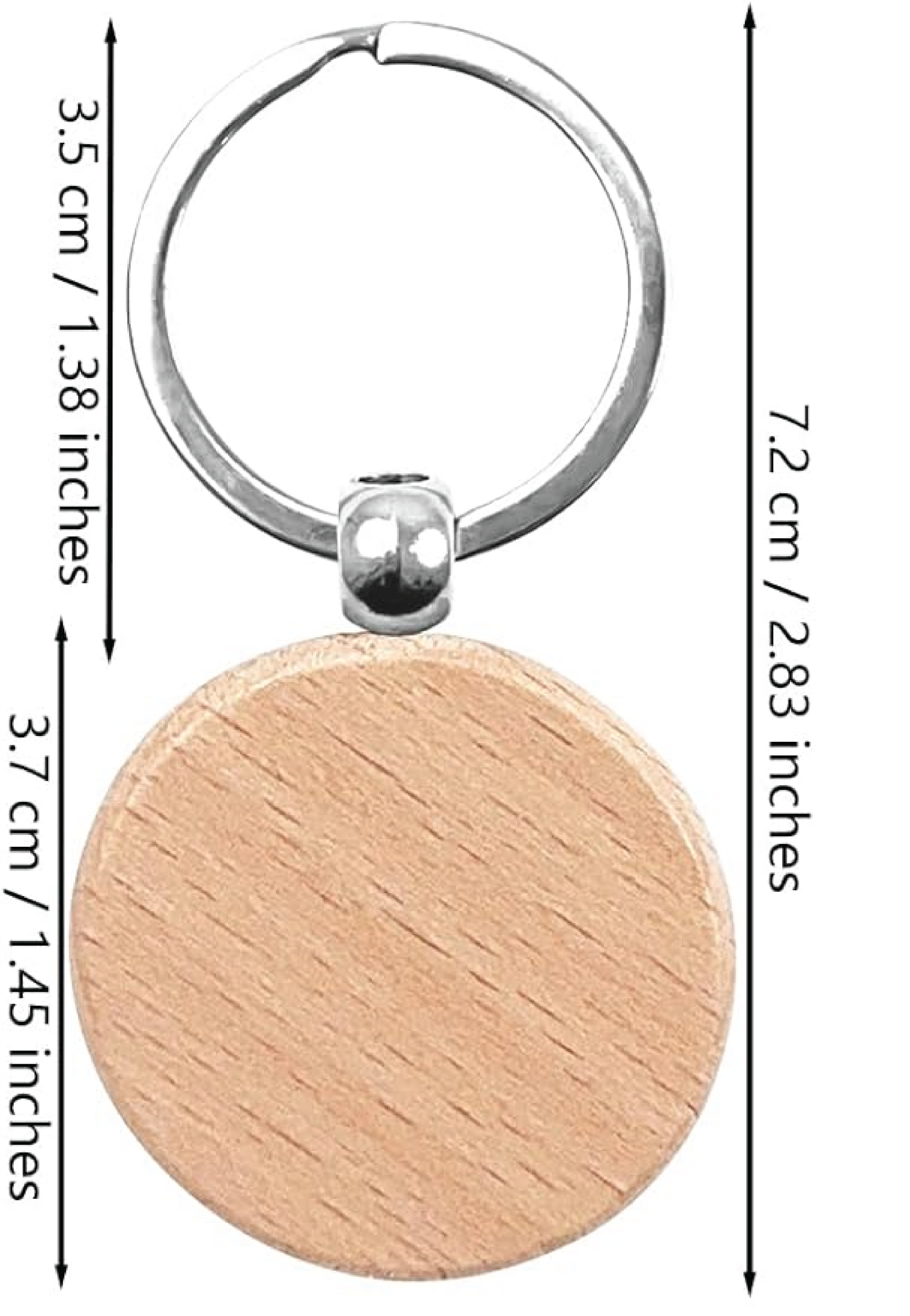 Personalised Wooden Keyring Circle