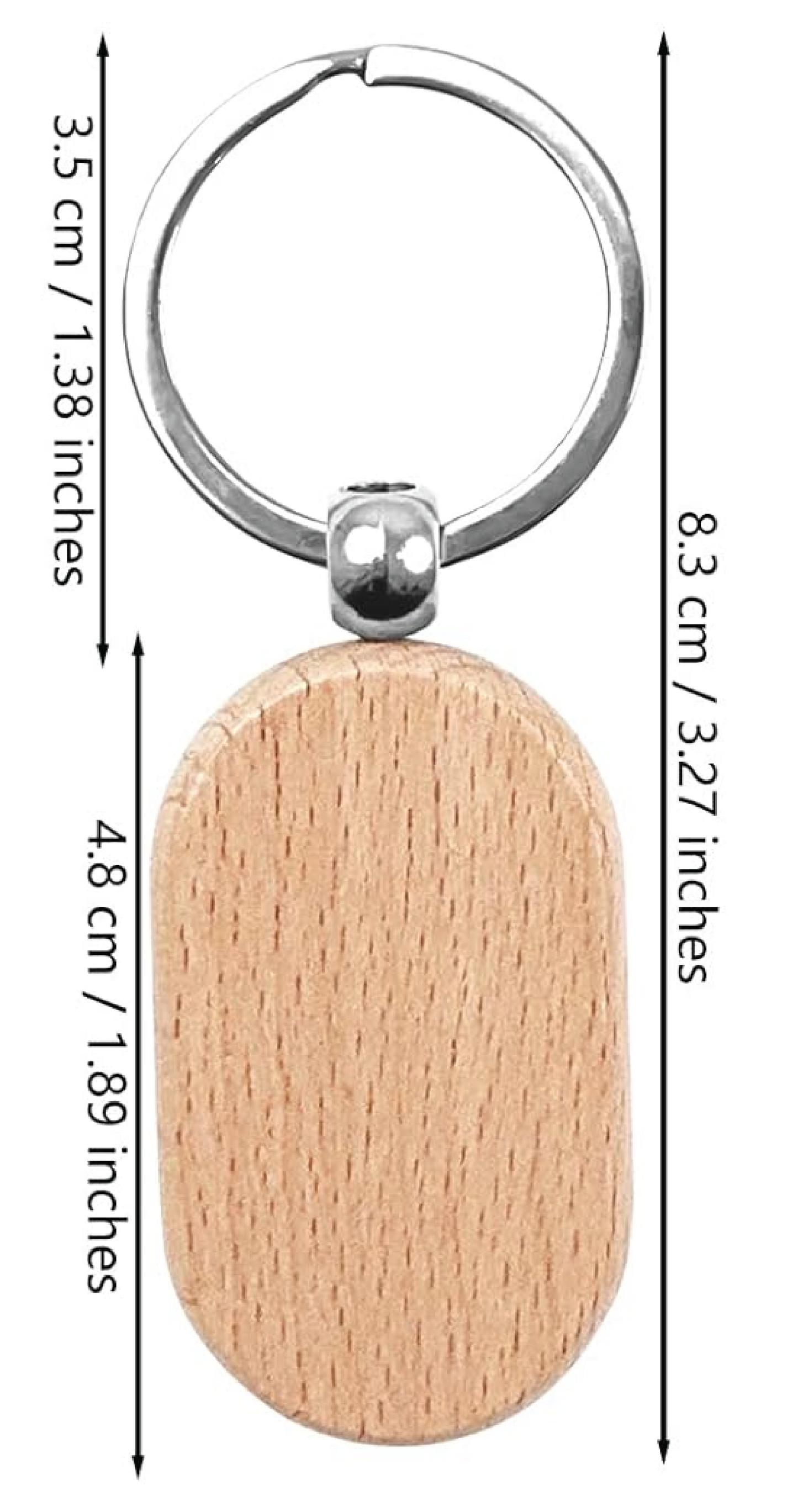 Personalised Wooden Keyring Oval