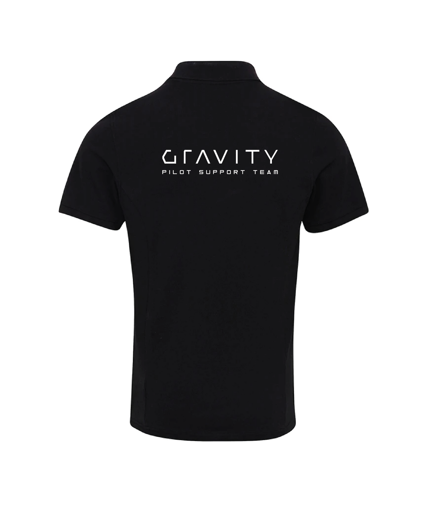 Staff Black Polo Shirt (other text options available)