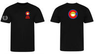 Covid Fighter T shirt - Black - C logo Serve On