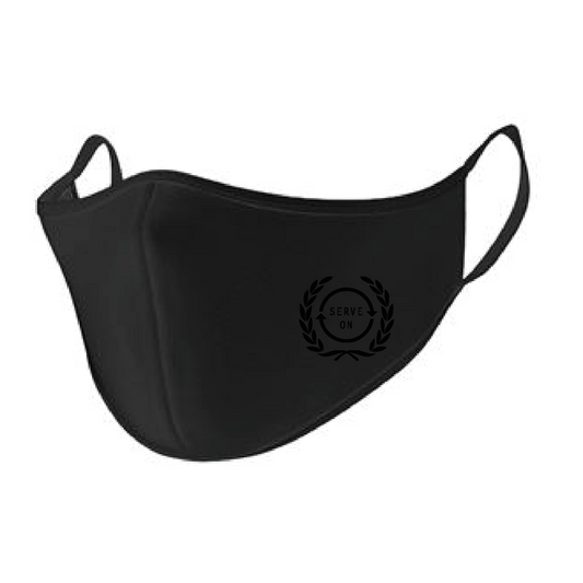 Black logo Face Mask Pack of 5 - Serve On