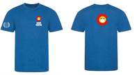 Covid Fighter T shirt - Heather Blue - C logo Serve On