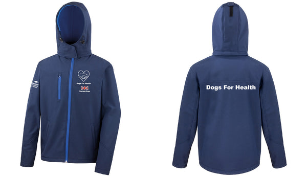 Dogs For Health Waterproof Hooded Softshell printed