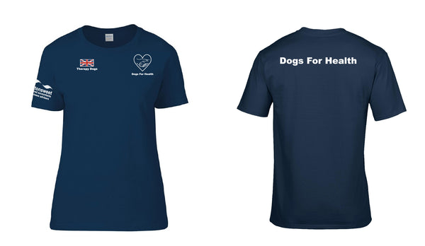 Dogs For Health Ladies T Shirt printed