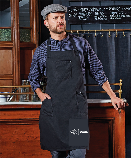 Chino cotton bib apron