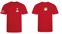 Covid Fighter T shirt - Red - C logo Serve On