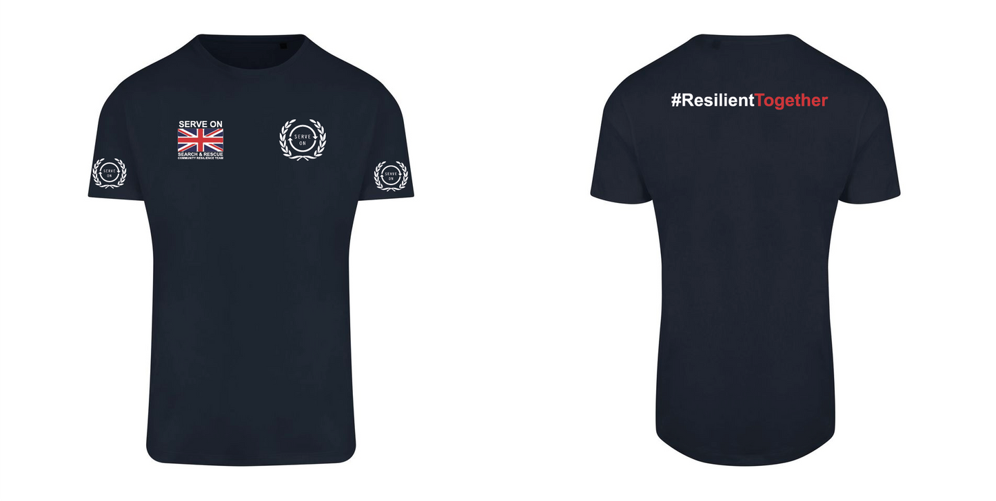 Unisex T Shirt - Resilient Together + arm logos