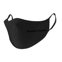 Black logo Face Mask Pack of 5 - #Resilient Together