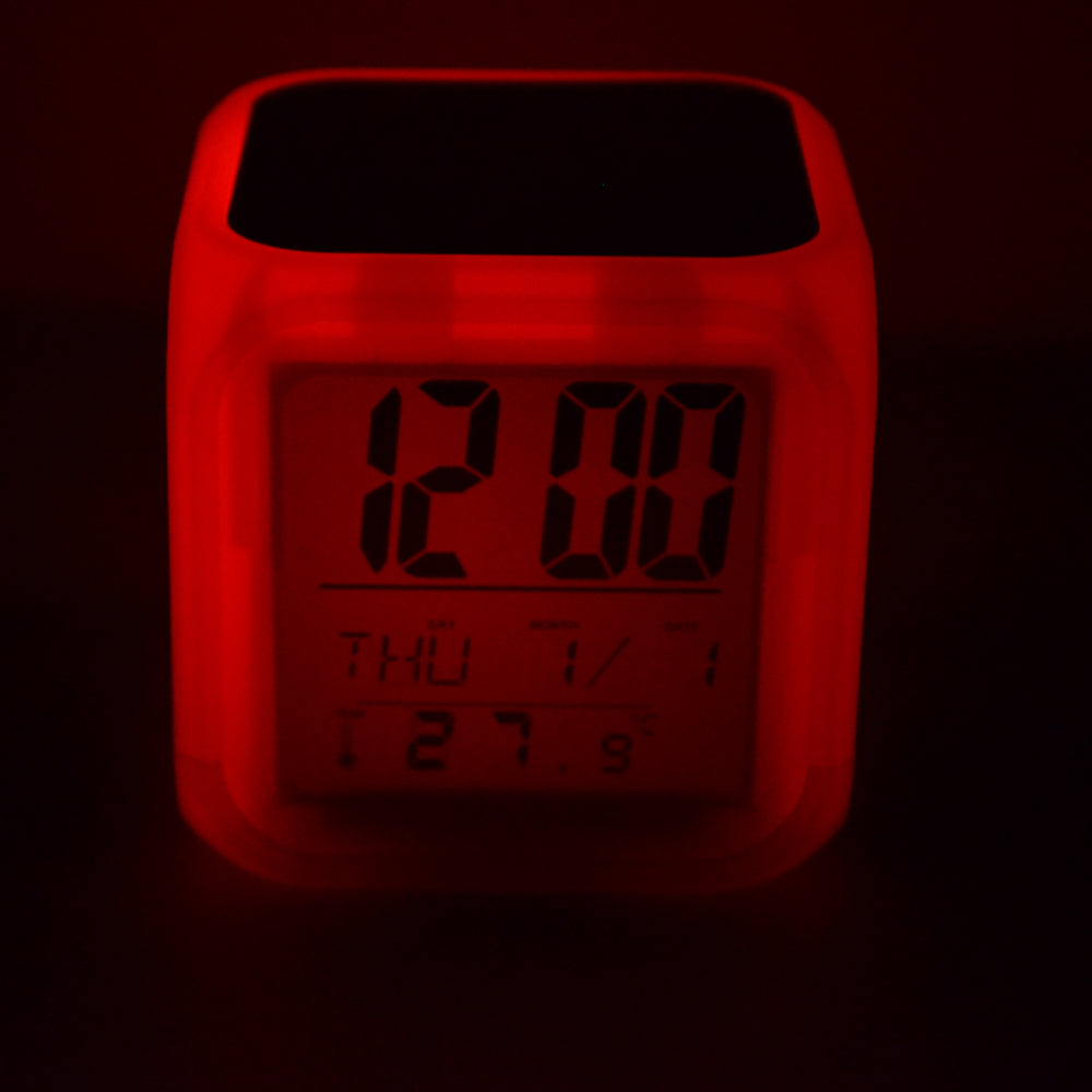 Digital Alarm Clock with Colour Changing Lights (upload photos)